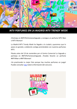 04/11/2015 MTV PERFUMES en la MADRID MTV TRENDY WEEK