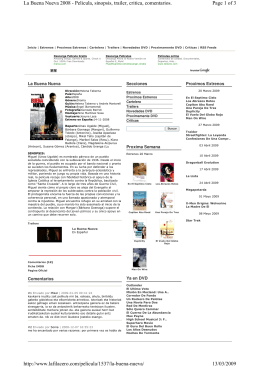 Page 1 of 3 La Buena Nueva 2008 - Pelicula, sinopsis, trailer, critica