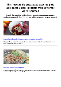 #Z recetas de ensaladas caseras para adelgazar PDF video books