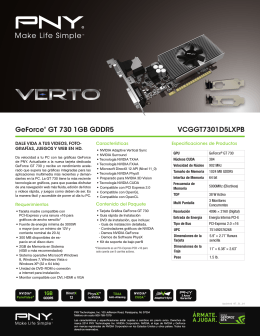 GeForce® GT 730 1GB GDDR5 VCGGT7301D5LXPB