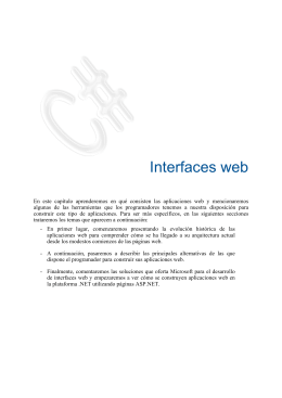 1. Interfaces web