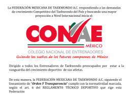 Presentación CONAE - Federación Mexicana de Taekwondo