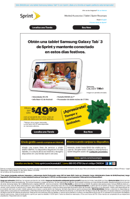 Obtén una tablet Samsung Galaxy Tab® 3 de Sprint y mantente