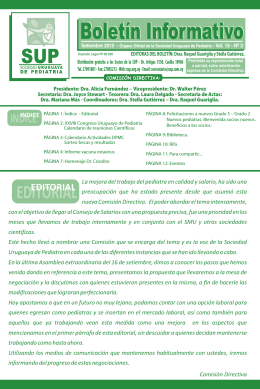 SOCIEDAD URUGUAYA DE PEDIATRIA (Boletín Informativo)