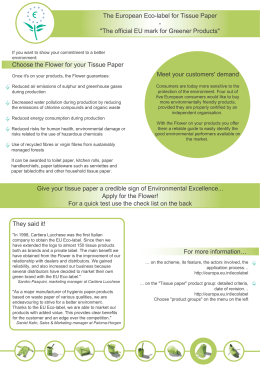 Give your tissue paper a credible sign of Environmental Excellence