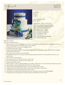 Layers: Decorating Tips: Wedding Cake SUPPLIES