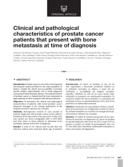 Clinical and pathological characteristics of prostate cancer patients