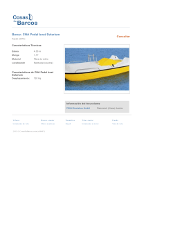 Barco: CNA Pedal boat Solarium