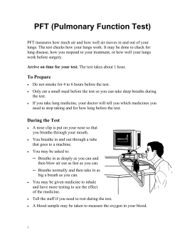 PFT (Pulmonary Function Test) - Health Information Translations