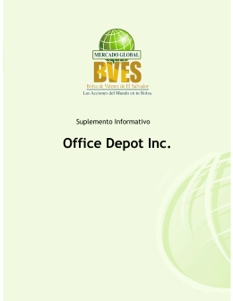 Suplemento Informativo de Office Depot