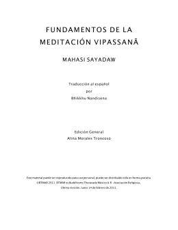 fundamentos de la meditación vipassanā