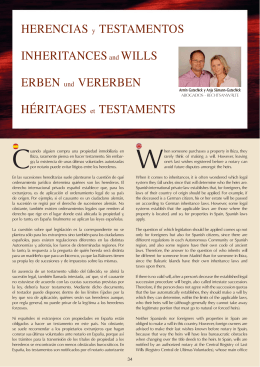 HERENCIAS y TESTAMENTOS ERBEN und VERERBEN