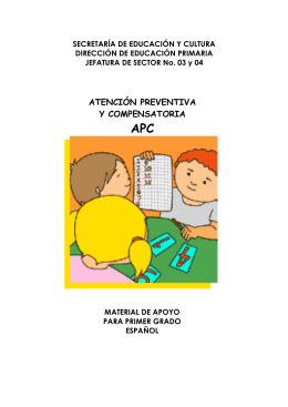 APC ESPAÑOL 1° GRADO - escuela primaria agustin melgar