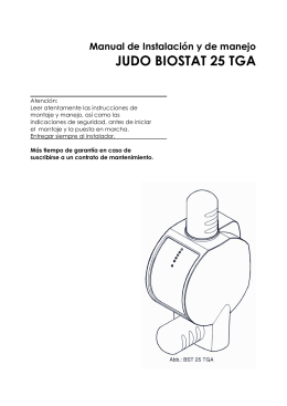 JUDO - Manual Biostat25TGA