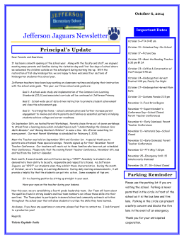 Jefferson Jaguars Newsletter