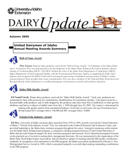 fall newsletter 2005.pub - University of Idaho Extension