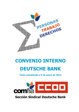 Convenio interno Deutsche Bank SAE - Comfia-CCOO