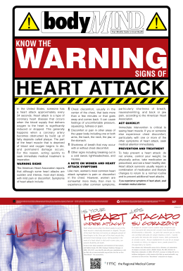 February 2012 - Warning Signs of a Heart Attack