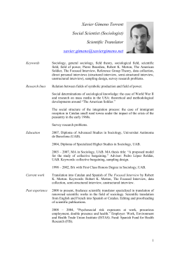 Xavier Gimeno CV as PDF