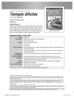 Tiempos difíciles - Houghton Mifflin Harcourt