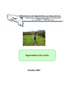 Agrocadena de Leche - Ministerio de Agricultura y Ganadería