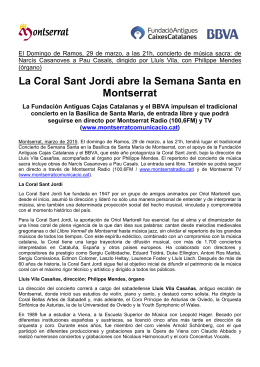 La Coral Sant Jordi abre la Semana Santa en Montserrat
