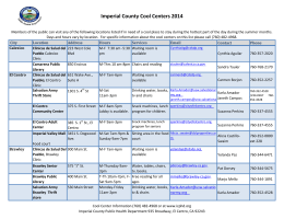 Imperial County Cool Centers 2014
