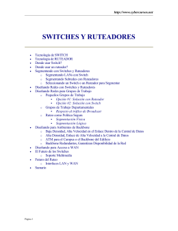 SWITCHES Y RUTEADORES - Redes