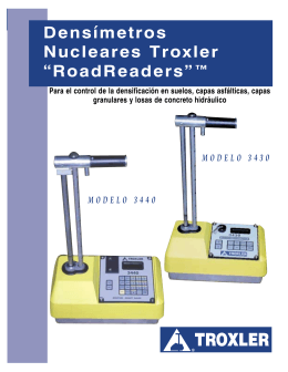 Densímetros Nucleares Troxler “RoadReaders”™