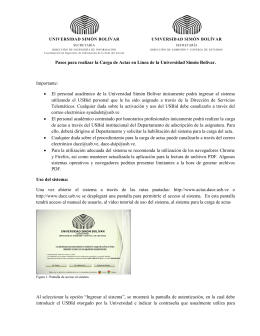 pasos - Cargas de Actas - Universidad Simón Bolívar