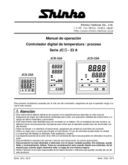 Manual de operación Controlador digital de temperatura / proceso