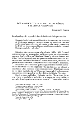 Los manuscritos de Tlatelolco y México y el Códice Florentino