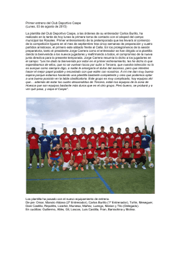 Primer entreno del Club Deportivo Caspe (Lunes, 03 de agosto de