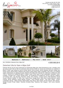 Detached Villa for Sale in Mijas Golf