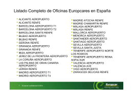 Listado Completo de Oficinas Europcares en España