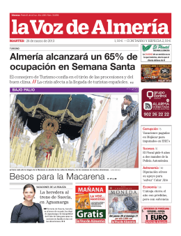 Almería alcanzará un 65% de ocupación en Semana Santa