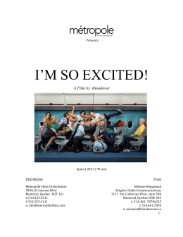 I`M SO EXCITED! - Métropole Films