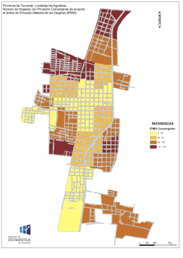Localidad de Aguilares. Número de hogares con Privación