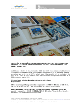 Selección bibliográfica - San Martín Centro de Cultura
