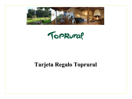¿Qué es la Tarjeta Regalo de Toprural?
