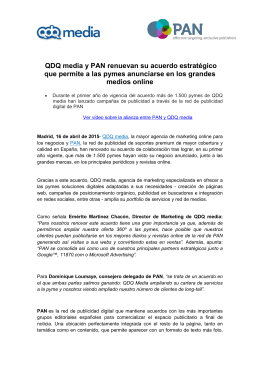 QDQ media y PAN renuevan su acuerdo estratégico que permite a