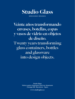 Catálogo STUDIO GLASS