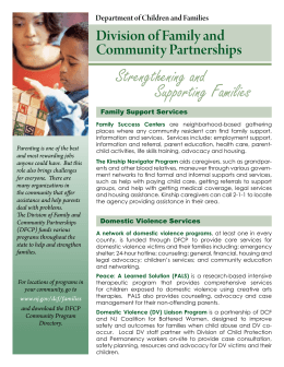Strengthening and Supporting Families