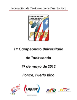 1er Campeonato Universitario de Taekwondo 19 de mayo de2012