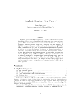 Algebraic Quantum Field Theory - PhilSci-Archive