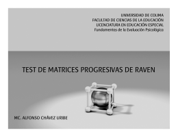 TEST DE MATRICES PROGRESIVAS DE RAVEN