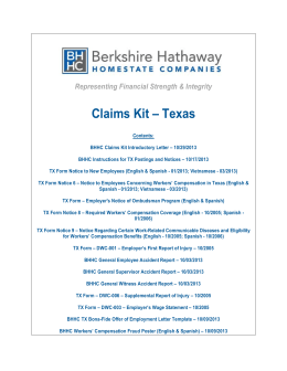 TX Claims Kits Cover Page.docx - Berkshire Hathaway Homestate