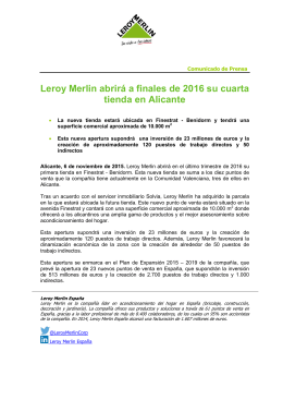 LEROY MERLIN reúne a 250 proveedores españoles que suponen