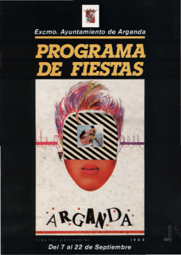 Programa de Fiestas Patronales Arganda del Rey. Año 1985