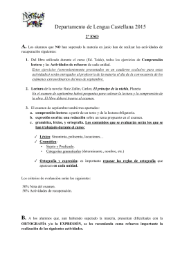 Departamento de Lengua Castellana 2015